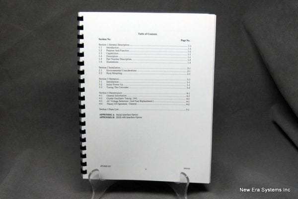 L3 DC4M2-D5 C-Band Down Converter Users Manual
