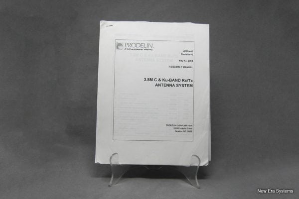 Prodelin 3.8M C & Ku-Band Rx/Tx Antenna Assembly Manual