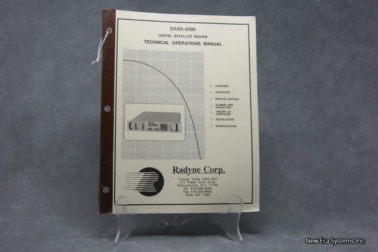 Radyne Corp DMD-4500 Modem Manual • New Era Systems
